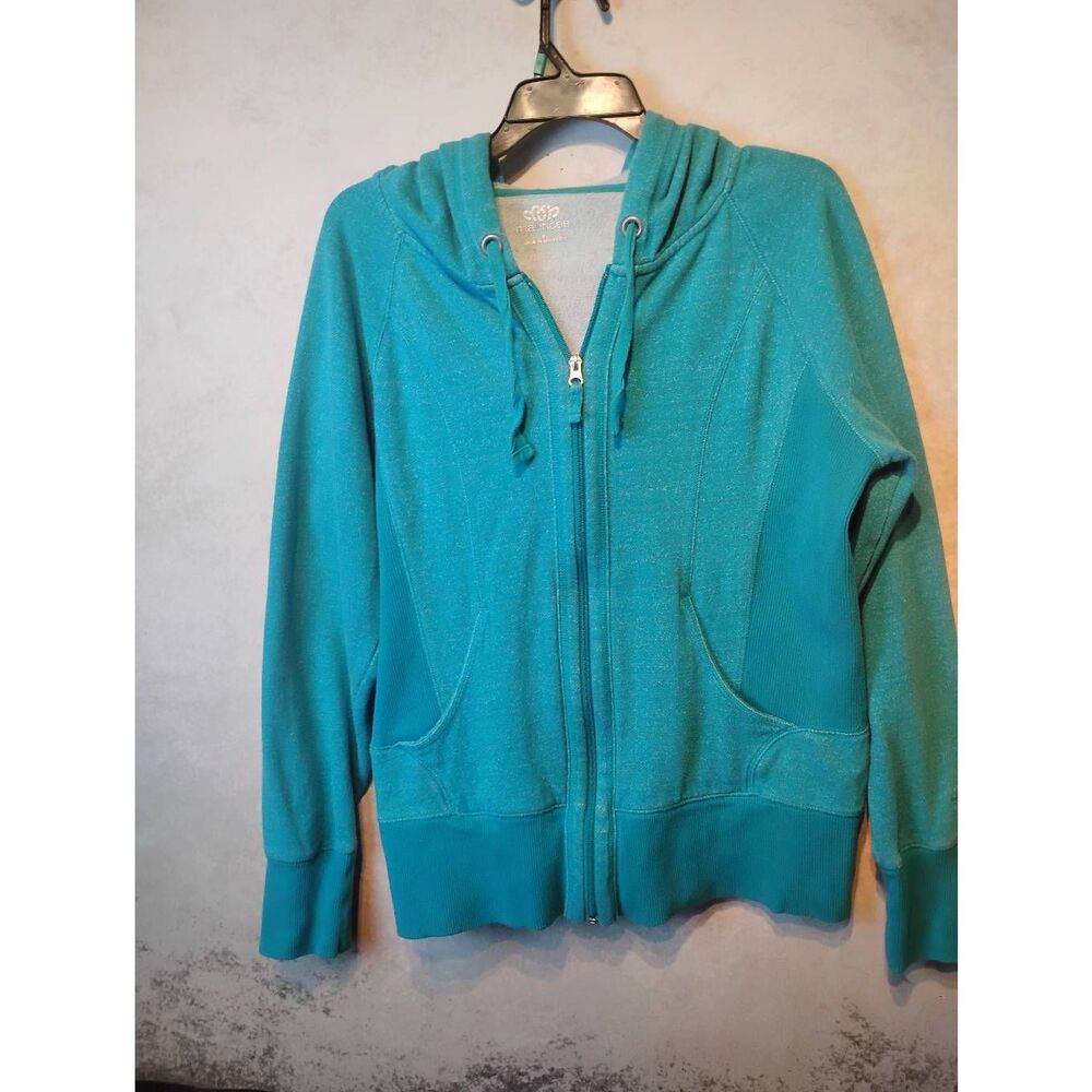 Maurice's full zip hoodie. Aqua/turquoise. Full cotton.